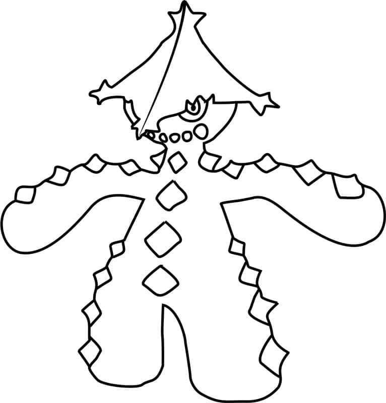 Desenho de Cacturne Pokemon para Colorir e Pintar