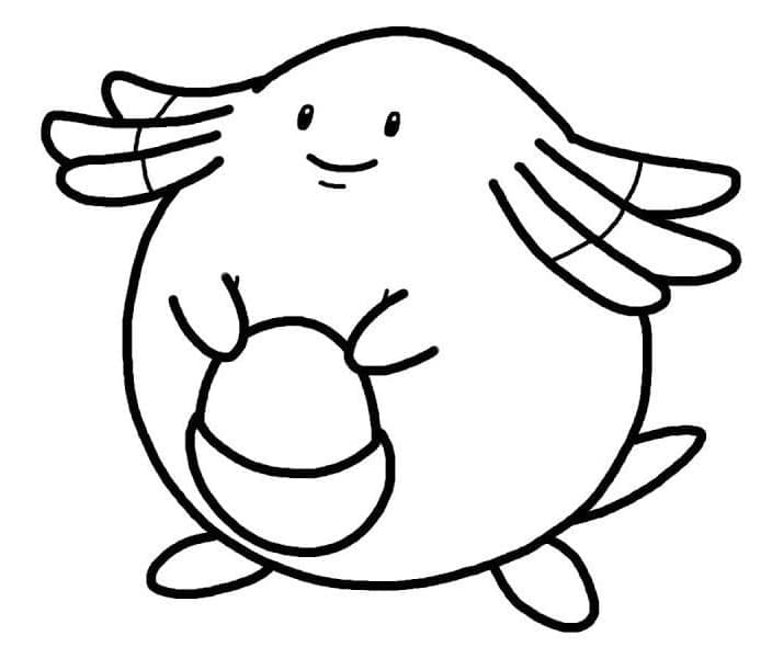 Desenho de Chansey Pokemon para Colorir e Pintar