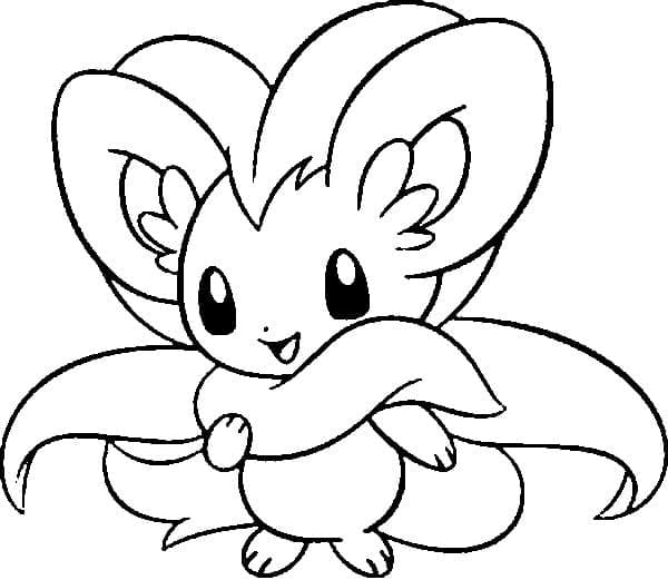 Desenho de Cinccino Pokemon para Colorir e Pintar