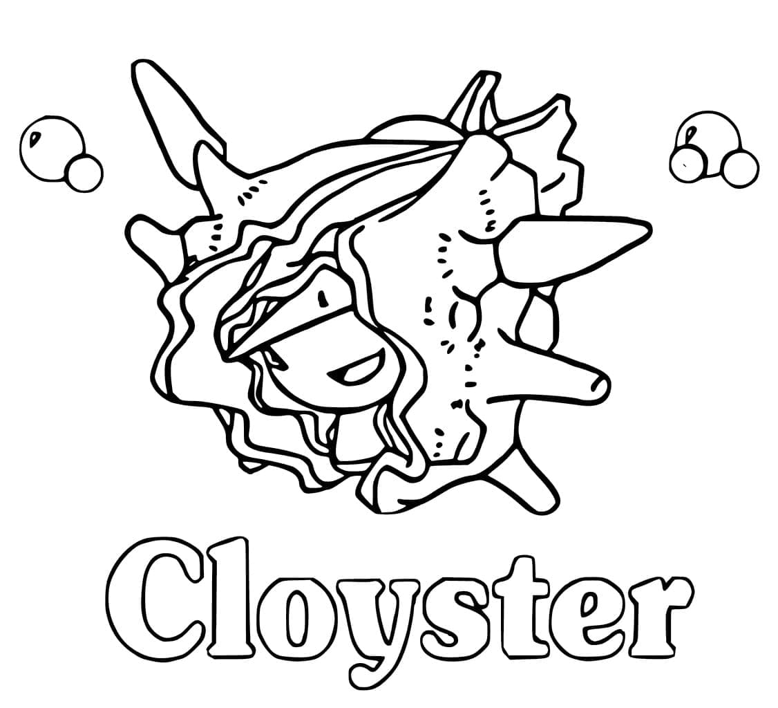 Desenho de Cloyster Pokemon para Colorir e Pintar