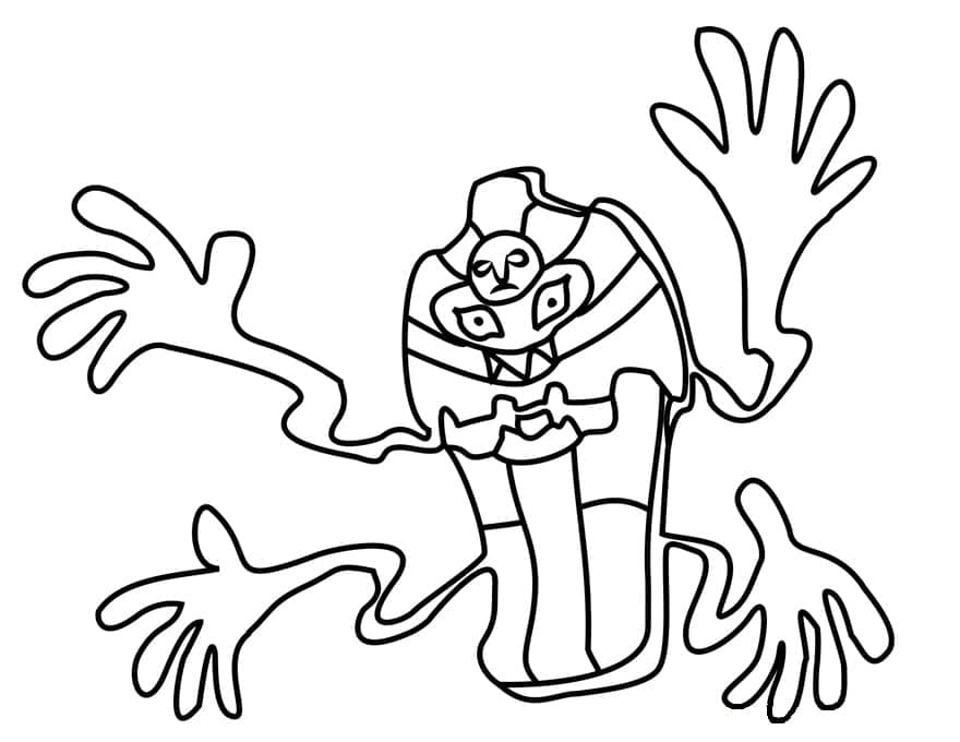 Desenho de Cofagrigus Pokemon para Colorir e Pintar