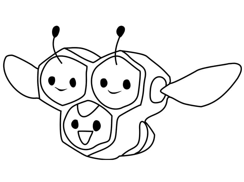 Desenho de Combee Pokemon para Colorir e Pintar