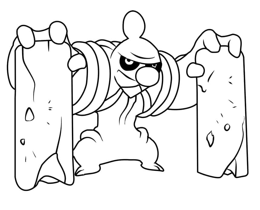 Desenho de Conkeldurr Pokemon para Colorir e Pintar