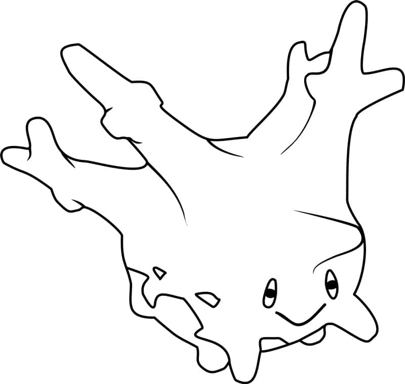 Desenho de Corsola Pokemon para Colorir e Pintar