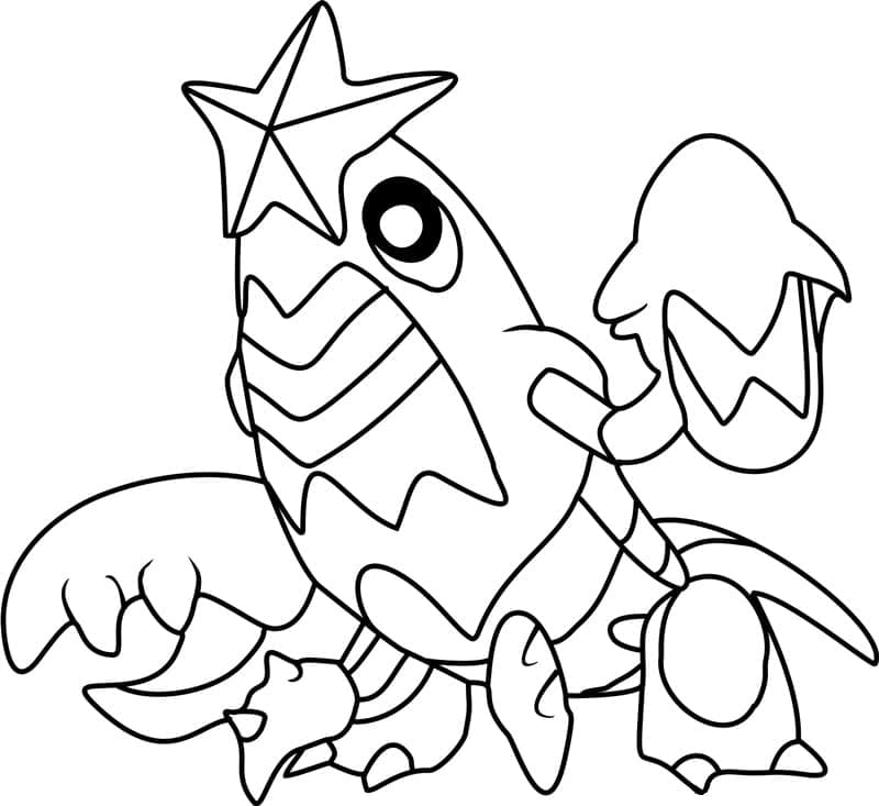 Desenho de Crawdaunt Pokemon para Colorir e Pintar