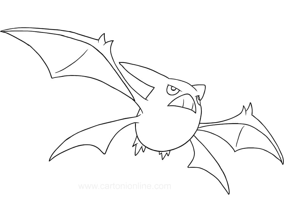 Desenho de Crobat Pokemon para Colorir e Pintar