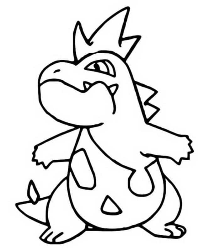 Desenho de Croconaw Pokemon para Colorir e Pintar
