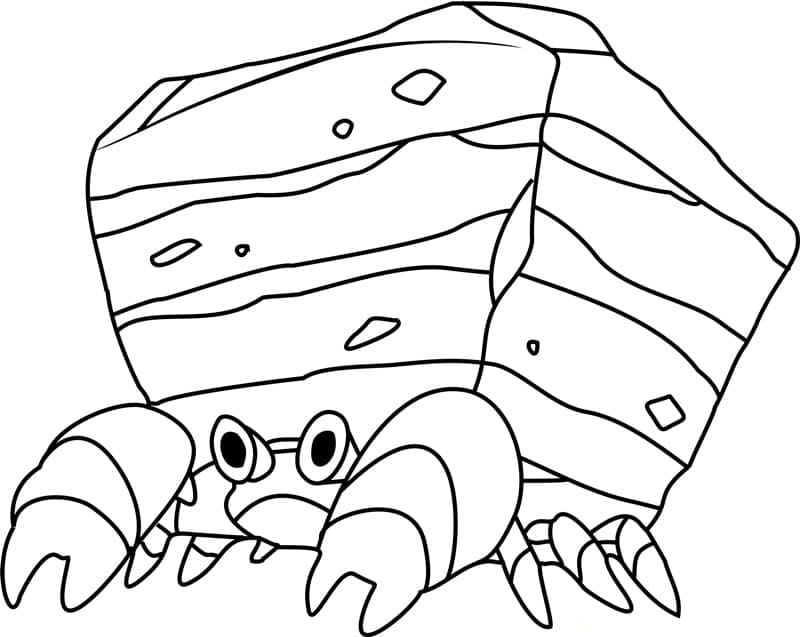 Desenho de Crustle Pokemon para Colorir e Pintar