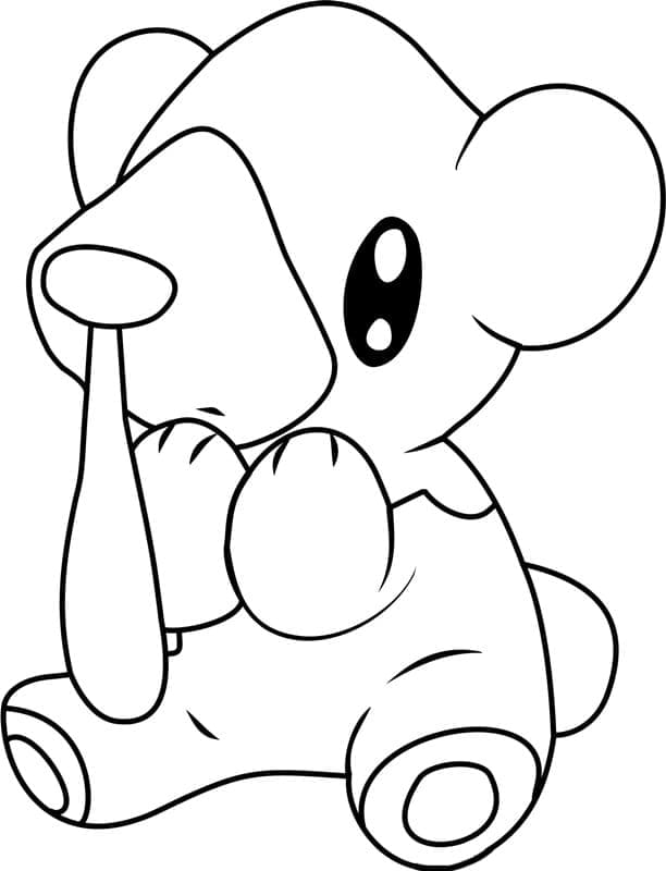 Desenho de Cubchoo Pokemon para Colorir e Pintar