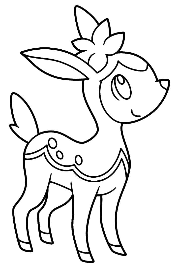 Desenho de Deerling Pokemon para Colorir e Pintar