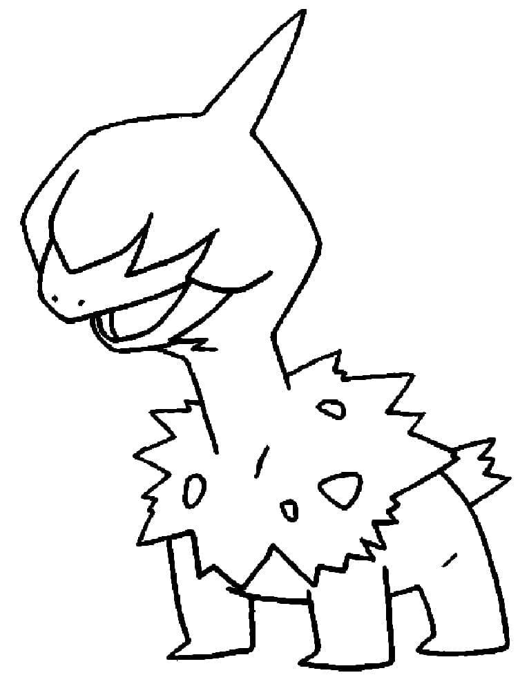 Desenho de Deino Pokemon para Colorir e Pintar