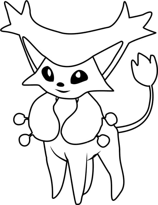 Desenho de Delcatty Pokemon para Colorir e Pintar