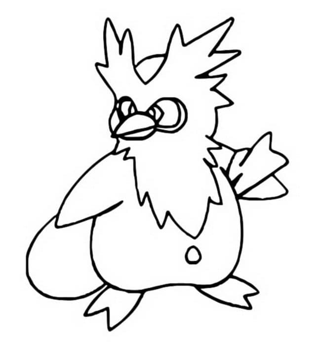 Desenho de Delibird Pokemon para Colorir e Pintar