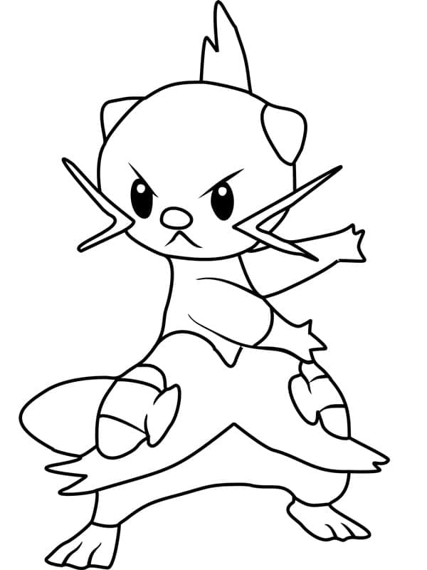 Desenho de Dewott Pokemon para Colorir e Pintar