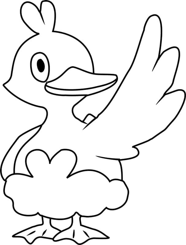 Desenho de Ducklett Pokemon para Colorir e Pintar