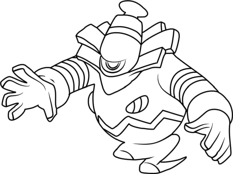 Desenho de Dusknoir Pokemon para Colorir e Pintar