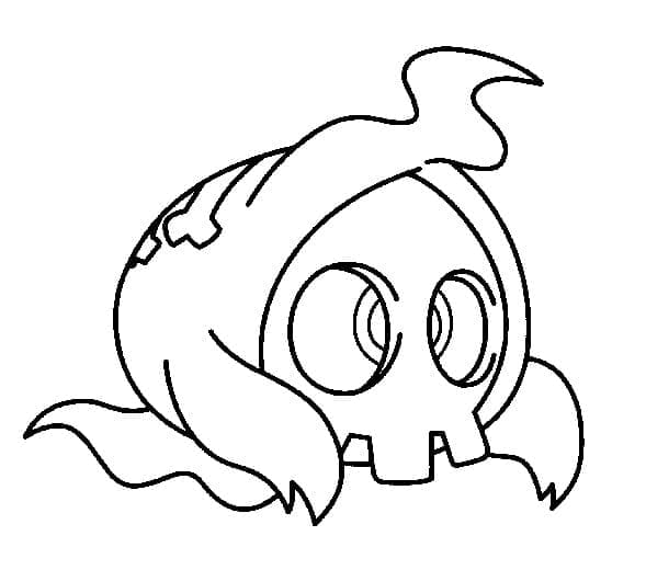 Desenho de Duskull Pokemon para Colorir e Pintar