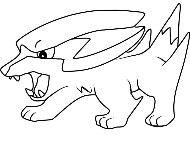 Desenho de Electrike Pokemon para Colorir e Pintar