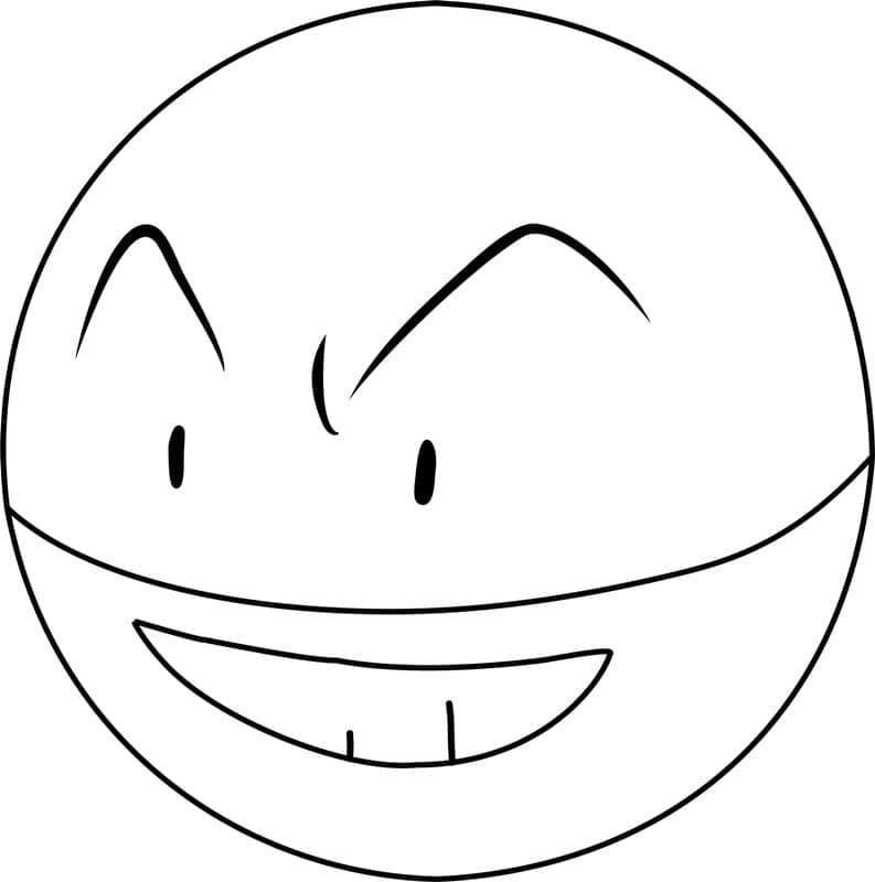 Desenho de Electrode Pokemon para Colorir e Pintar