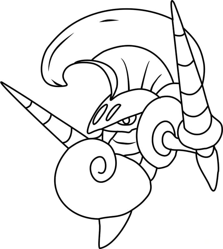 Desenho de Escavalier Pokemon para Colorir e Pintar