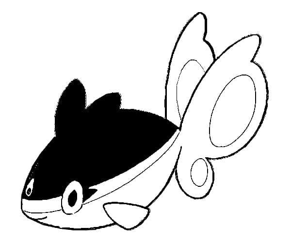 Desenho de Finneon Pokemon para Colorir e Pintar