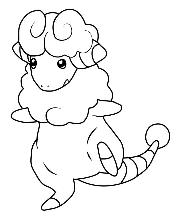 Desenho de Flaaffy Pokemon para Colorir e Pintar