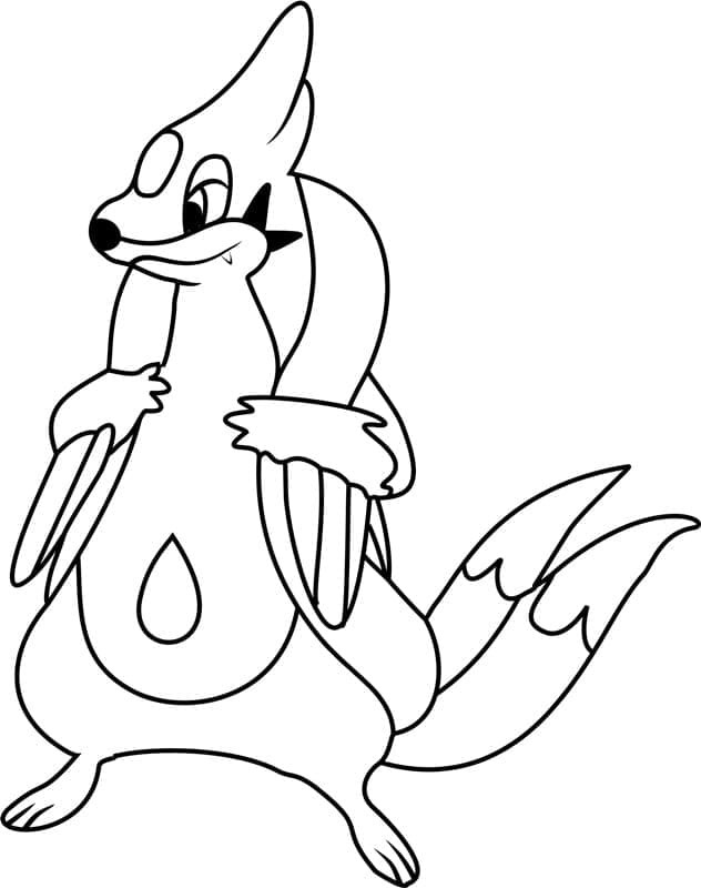 Desenho de Floatzel Pokemon para Colorir e Pintar