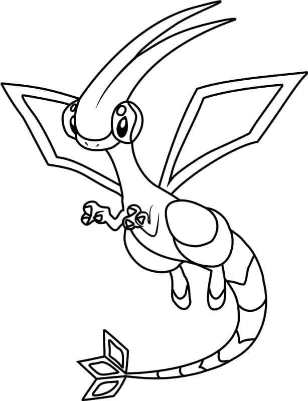 Desenho de Flygon Pokemon para Colorir e Pintar