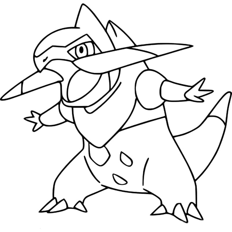 Desenho de Fraxure Pokemon para Colorir e Pintar