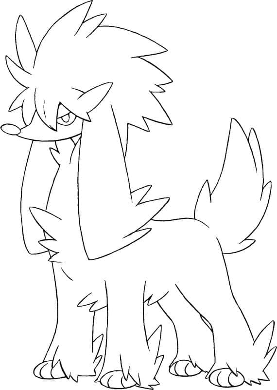 Desenho de Furfrou Pokemon para Colorir e Pintar