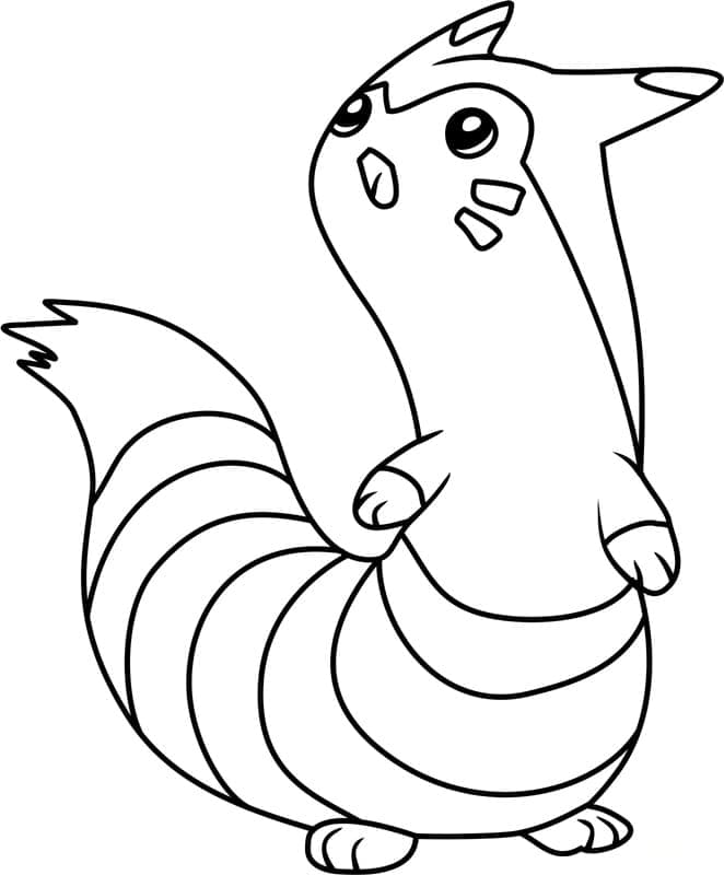 Desenho de Furret Pokemon para Colorir e Pintar