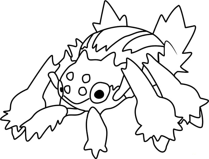 Desenho de Galvantula Pokemon para Colorir e Pintar