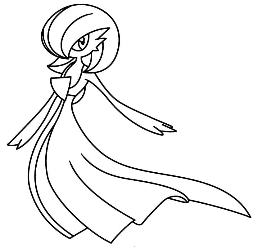 Desenho de Gardevoir Pokemon para Colorir e Pintar