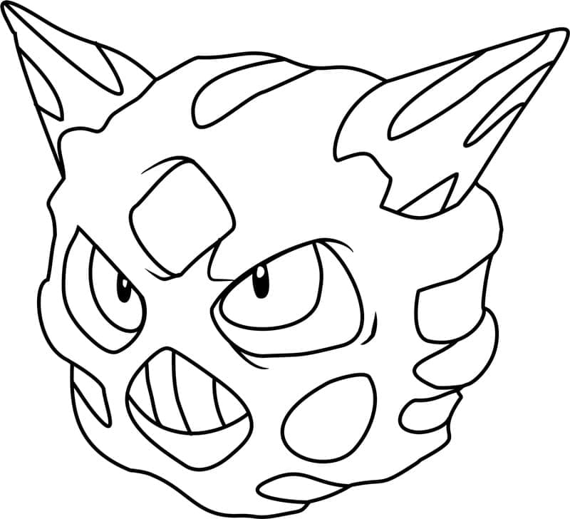Desenho de Glalie Pokemon para Colorir e Pintar