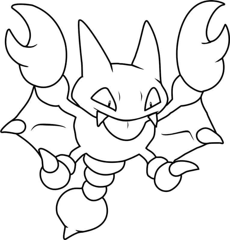 Desenho de Gligar Pokemon para Colorir e Pintar