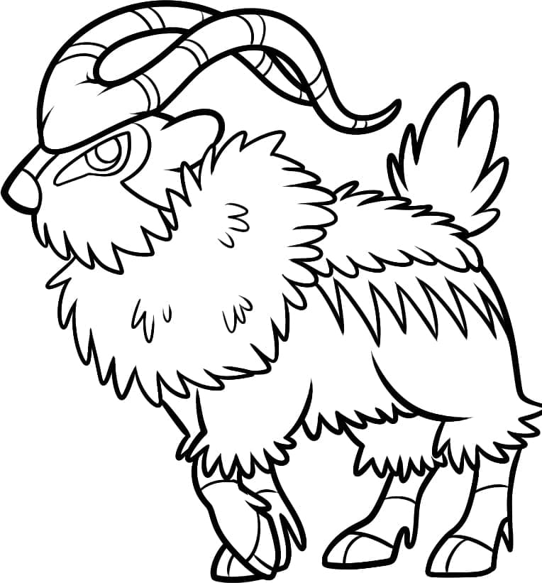 Desenho de Gogoat Pokemon para Colorir e Pintar