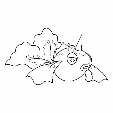 Desenho de Goldeen Pokemon para Colorir e Pintar