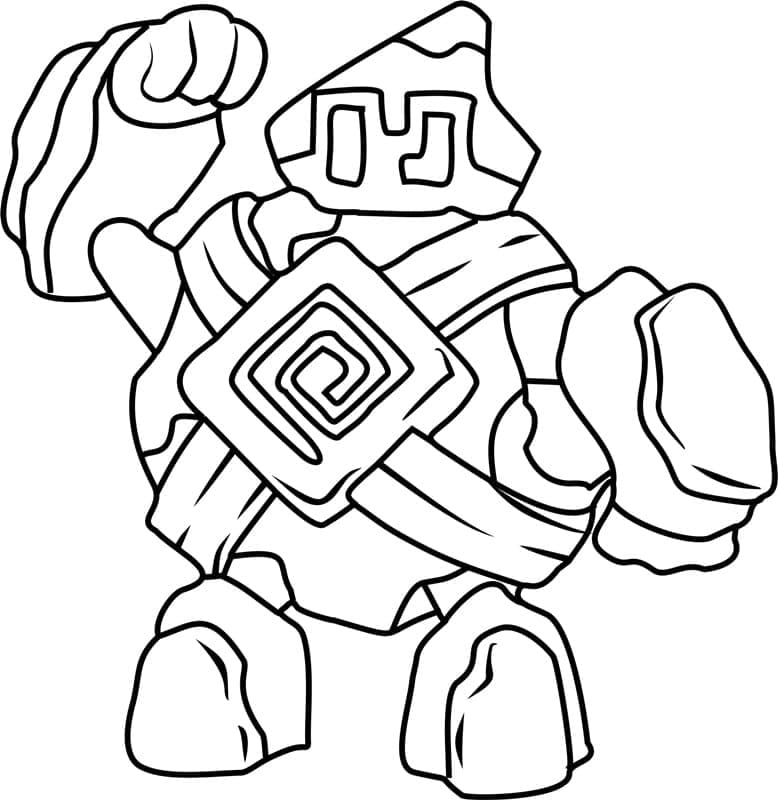 Desenho de Golett Pokemon para Colorir e Pintar