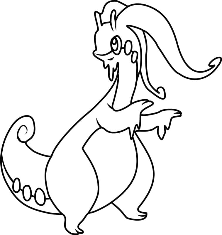 Desenho de Goodra Pokemon para Colorir e Pintar