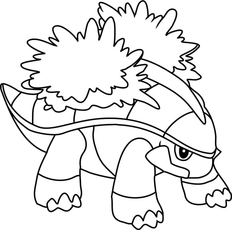 Desenho de Grotle Pokemon para Colorir e Pintar