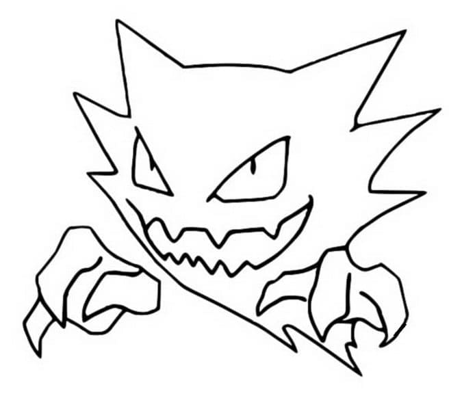 Desenho de Haunter Pokemon para Colorir e Pintar