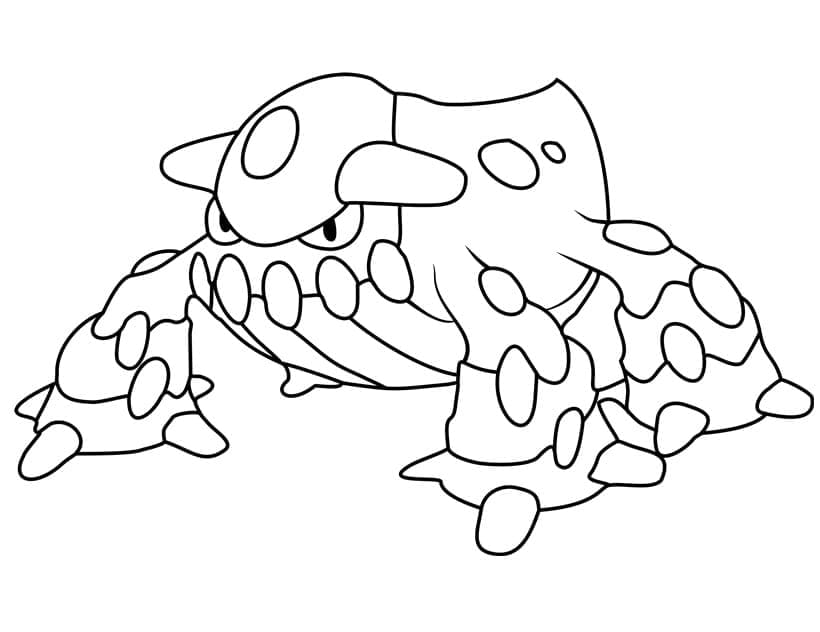 Desenho de Heatran Pokemon para Colorir e Pintar