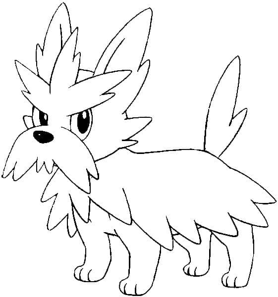 Desenho de Herdier Pokemon para Colorir e Pintar