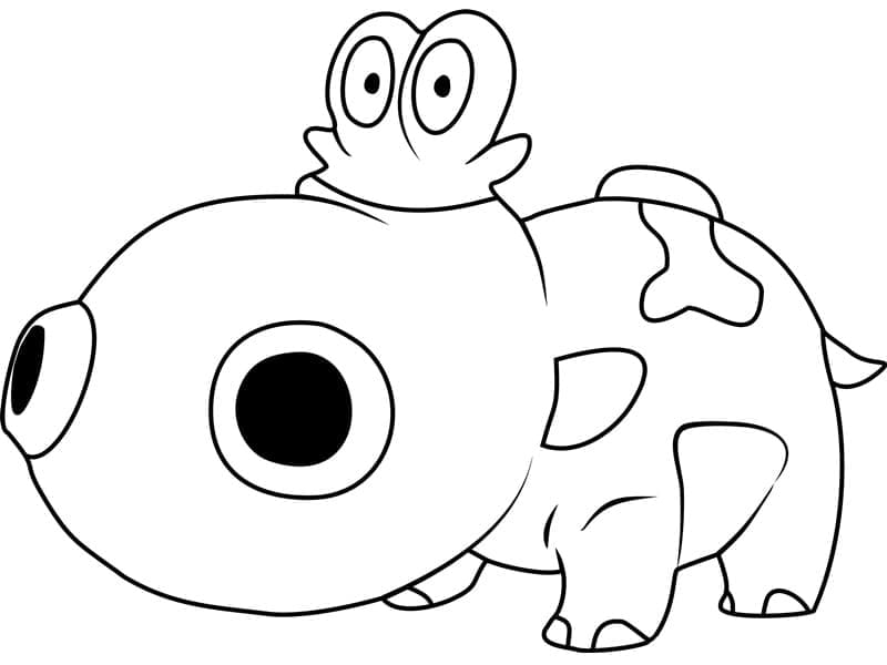 Desenho de Hippopotas Pokemon para Colorir e Pintar