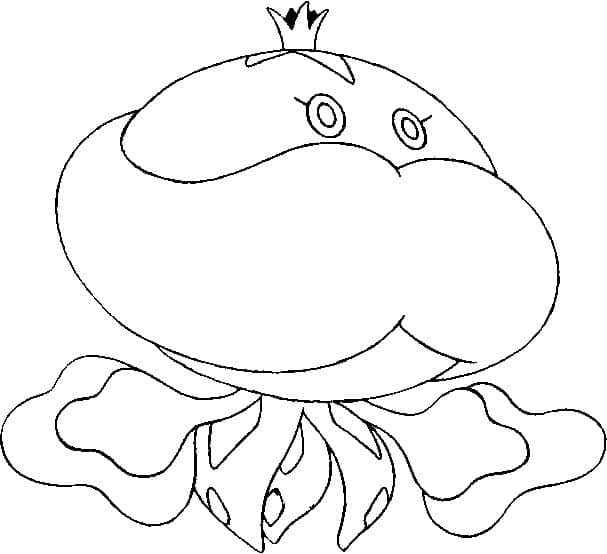 Desenho de Jellicent Pokemon para Colorir e Pintar
