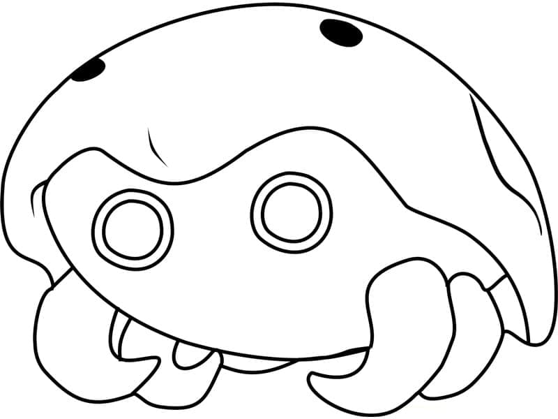 Desenho de Kabuto Pokemon para Colorir e Pintar
