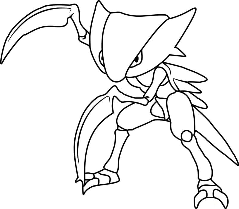 Desenho de Kabutops Pokemon para Colorir e Pintar