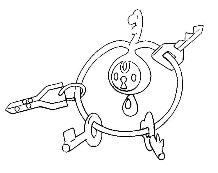 Desenho de Klefki Pokemon para Colorir e Pintar