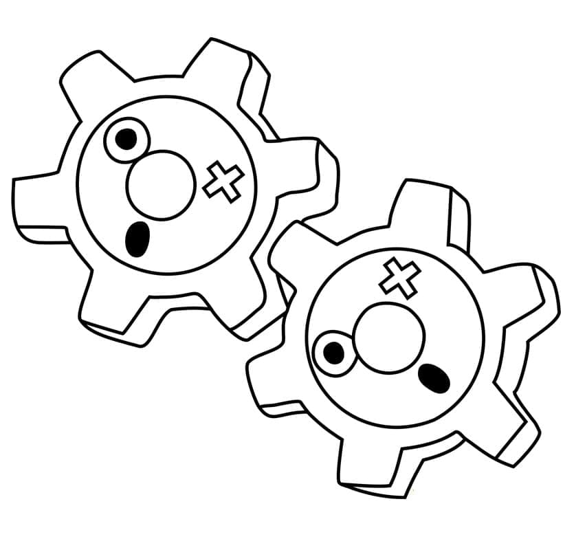 Desenho de Klink Pokemon para Colorir e Pintar