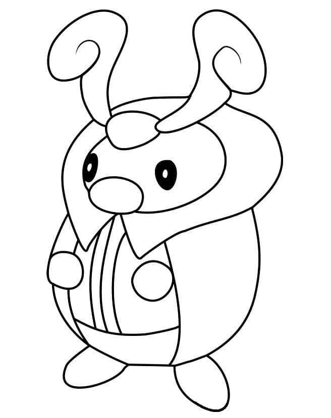 Desenho de Kricketot Pokemon para Colorir e Pintar